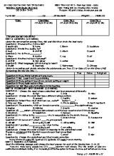 Đề kiểm tra học kỳ 1 môn Tiếng Anh 10 (Chương trình 10 năm) - Năm học 2020-2021